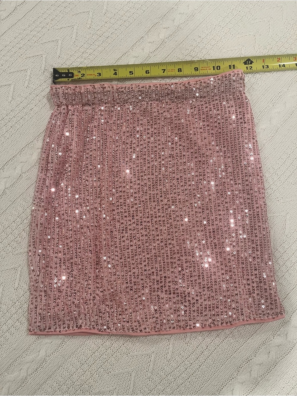 SHEIN Girls Pink Sequin Mini Skirt - Size 10Y